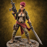 Loaded Barrels Human Mercenary J — painted concept preview (miniature supplied unpainted)