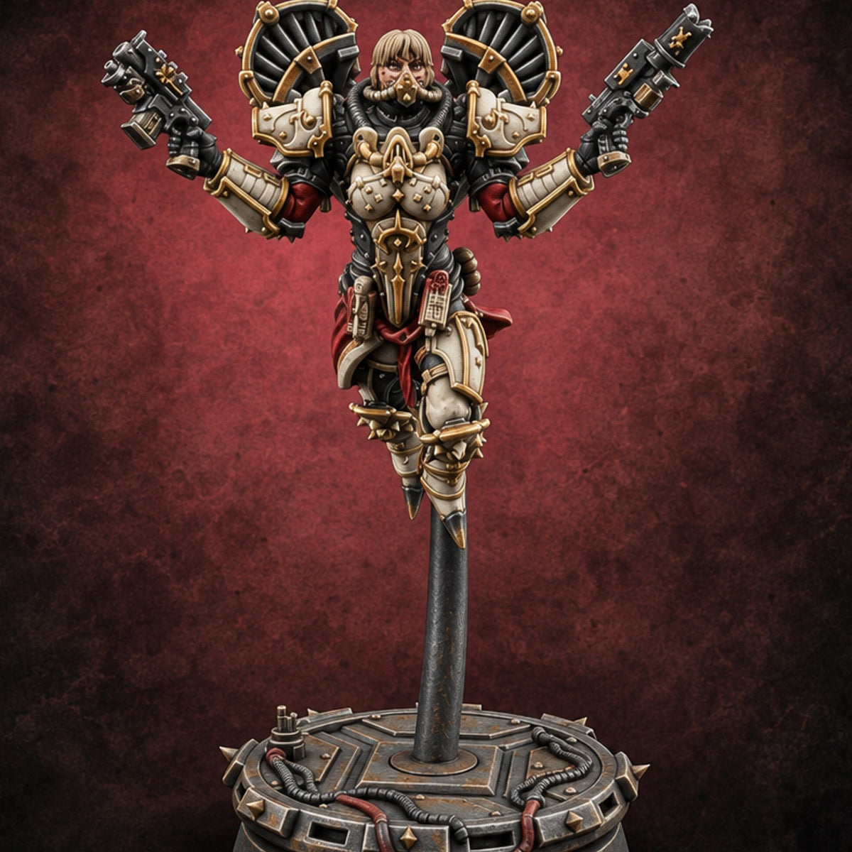 Prayers Descend Armed Human Jump Pack Warrior A — painted concept preview (miniature supplied unpainted)