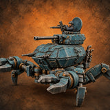 Claws Across the Beachhead Human Naval Crewman and Armoured Crab Walker — painted concept preview (miniature supplied unpainted)