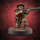 Aim High, Aim Low Human Bearded Sniper A — painted concept preview (miniature supplied unpainted)
