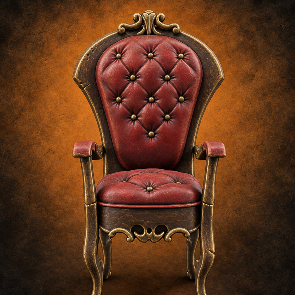 Button Count Exceeds Staff Count Ornate Tufted Armchair — painted concept preview (terrain supplied unpainted)