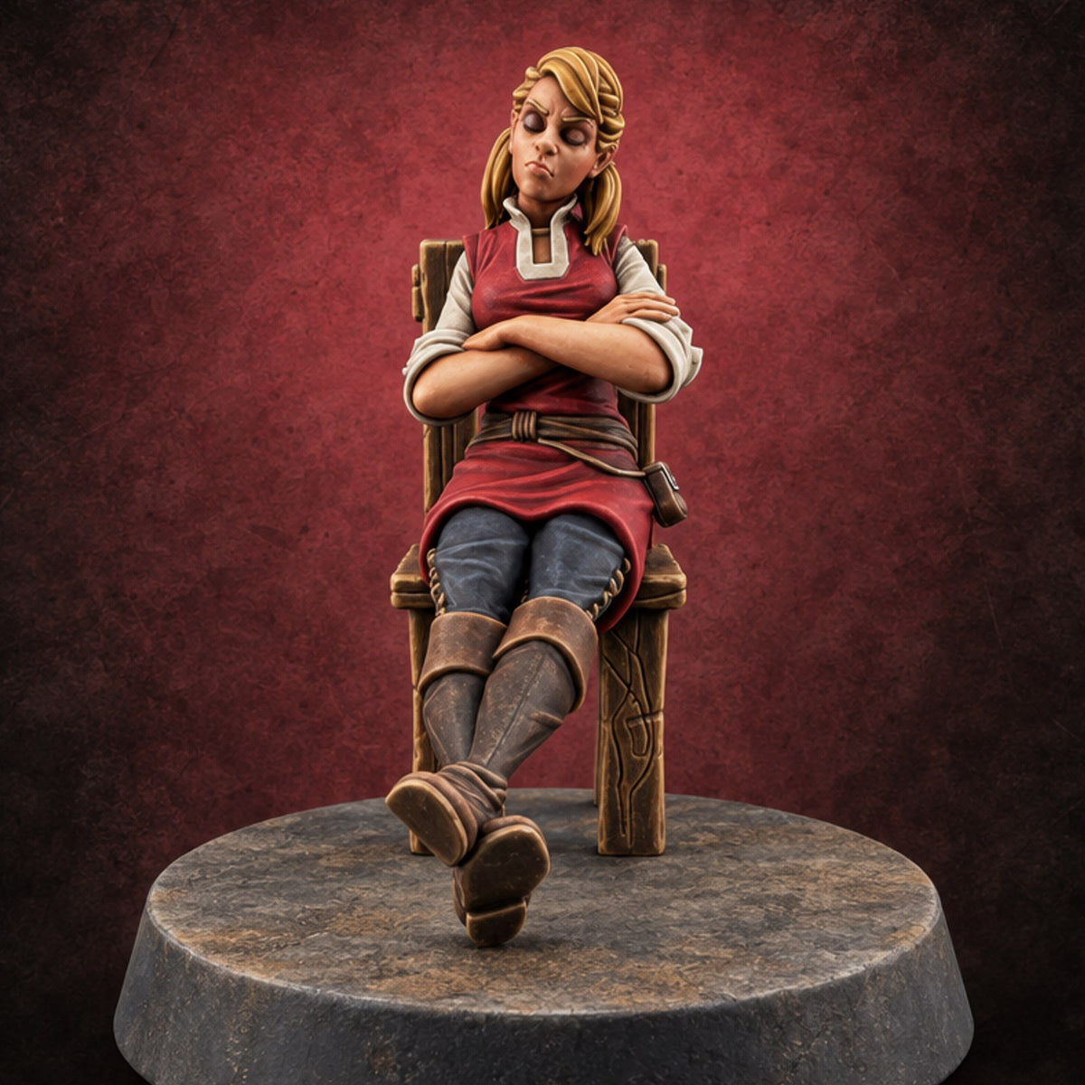 Hand Up, Homework Missing Human Student or Professor D — painted concept preview (miniature supplied unpainted)