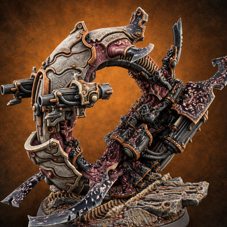 Arching Over Its Next Meal Neothelid Cybernetic Worm A — painted concept preview (miniature supplied unpainted)