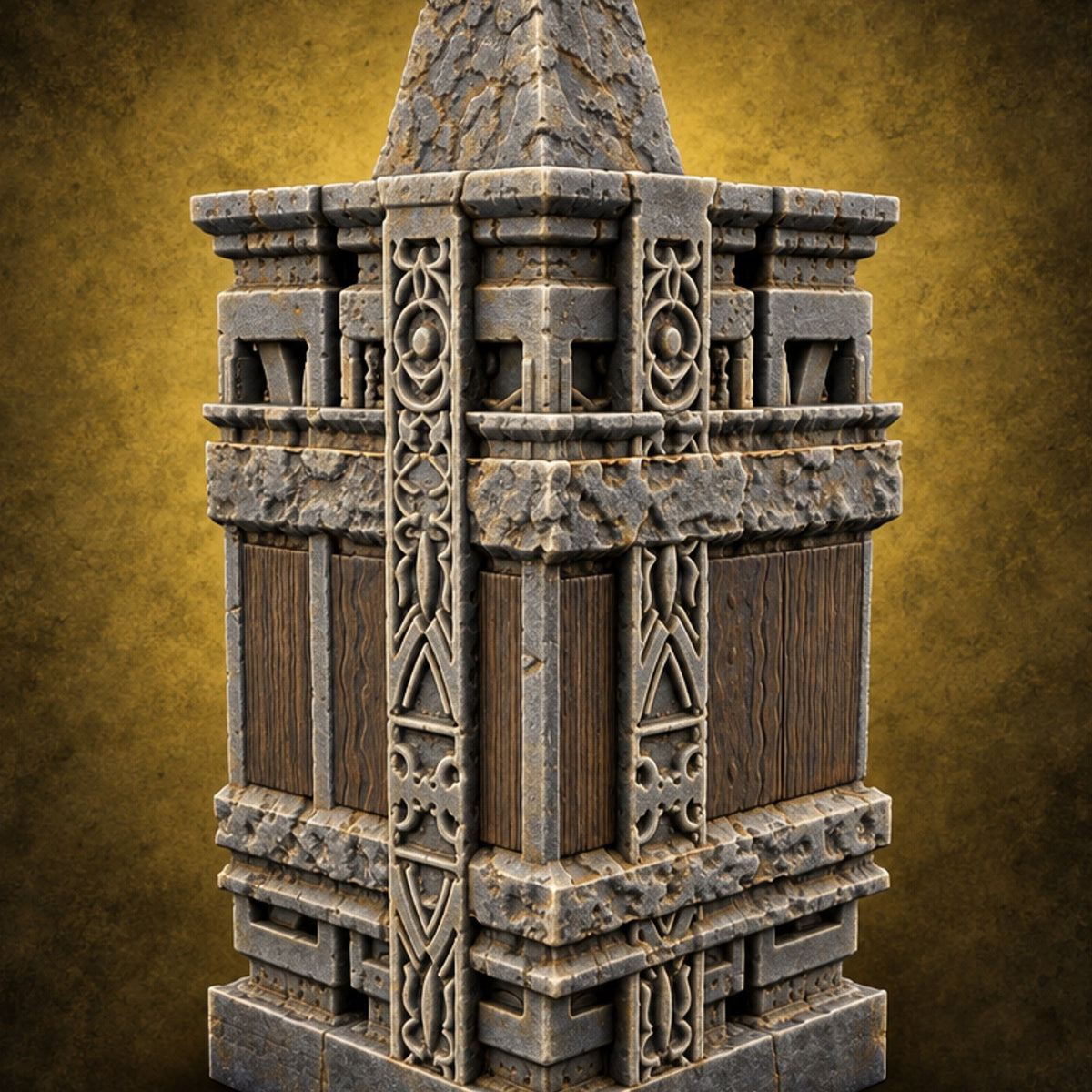 Filigree Fortifications Gothic Ornate Wall or Gate I — painted concept preview (terrain supplied unpainted)