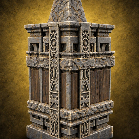 Filigree Fortifications Gothic Ornate Wall or Gate I — painted concept preview (terrain supplied unpainted)