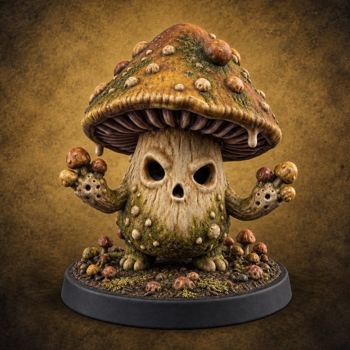 Trespassers Feed the Colony Myconid Guardian — painted concept preview (miniature supplied unpainted)