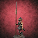 At Spear's Rest Human Ashigaru Spearman C — painted concept preview (miniature supplied unpainted)
