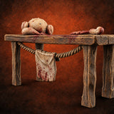Chopping Block Chorus Wooden Butcher Shop Terrain Piece A — painted concept preview (terrain supplied unpainted)