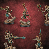 Ankh Raised, Bones Rattled Skeleton Ankh Warriors — painted concept preview (miniature supplied unpainted)