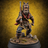 Both Barrels, No Apologies Hunter A — painted concept preview (miniature supplied unpainted)