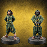 Matching Onesies Hooded Jumpsuit Civilians — painted concept preview (miniature supplied unpainted)