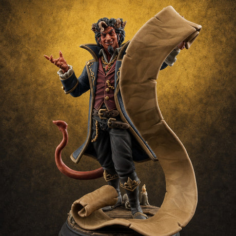 Read the Fine Print Tiefling Bargainer — painted concept preview (miniature supplied unpainted)