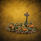 Scarecrow-Tended Vegetable Patch C — painted concept preview (terrain supplied unpainted)