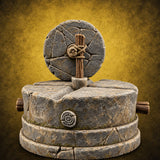 Flour Starts Here Stone Farm Grain Mill — painted concept preview (terrain supplied unpainted)
