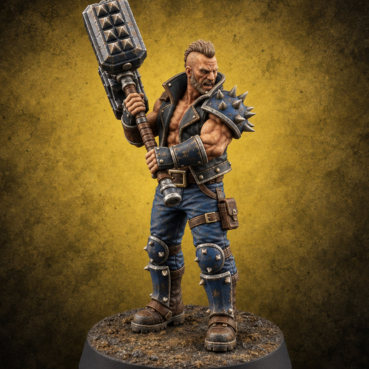 Lightning Rods Human Storm Master Warrior A — painted concept preview (miniature supplied unpainted)
