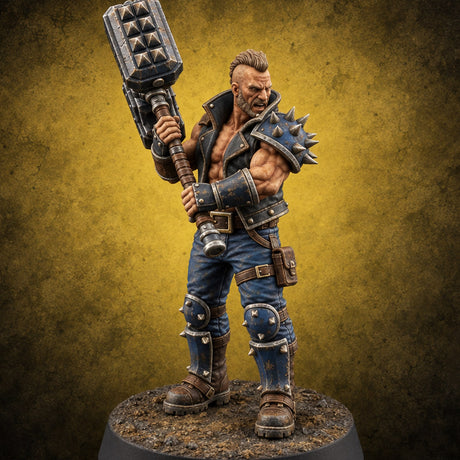 Lightning Rods Human Storm Master Warrior A — painted concept preview (miniature supplied unpainted)