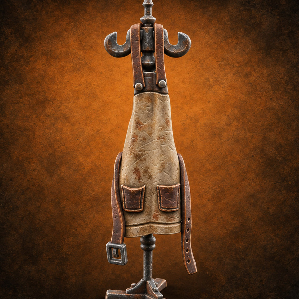 Hang Up Your Cleaver Apron Display Stand — painted concept preview (terrain supplied unpainted)