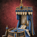 Sleep Comes Under Guard Ornate Canopy Bed — painted concept preview (terrain supplied unpainted)