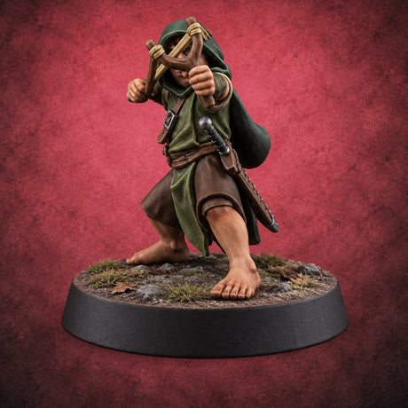 Small Steps, Certain Shots Halfling Hunter B — painted concept preview (miniature supplied unpainted)