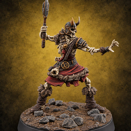 Bones Still Taking Orders Skeleton Warrior C — painted concept preview (miniature supplied unpainted)