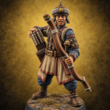 Steppe Wind at Their Backs Human Steppe Archer H — painted concept preview (miniature supplied unpainted)