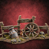 Milk Churn Mouse Broken Fence with Cartwheel — painted concept preview (terrain supplied unpainted)