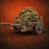 Rope-Lashed Farm Cart C — painted concept preview (terrain supplied unpainted)
