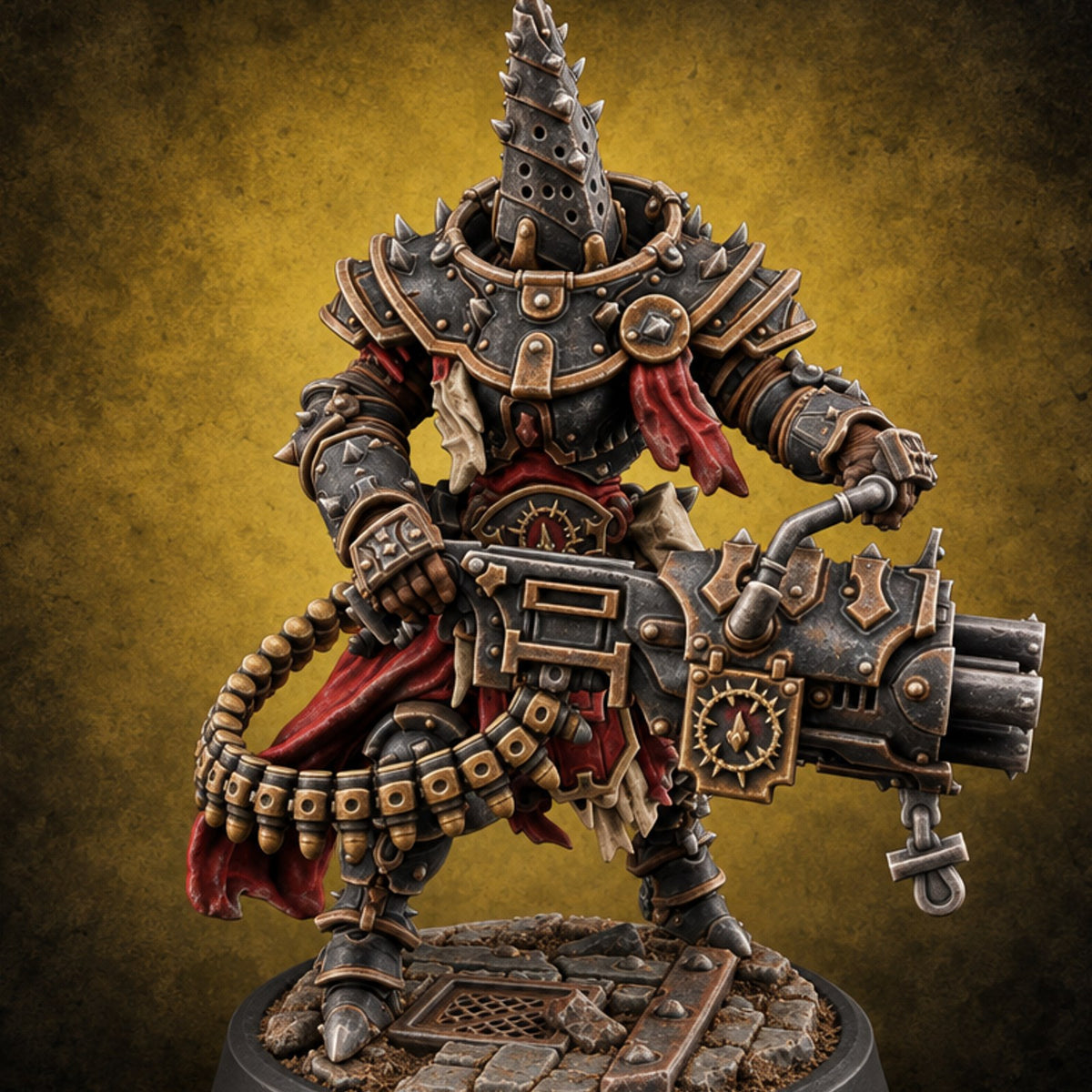 Appeal Denied at Dawn Human Spiked-Armour Executioner B — painted concept preview (miniature supplied unpainted)