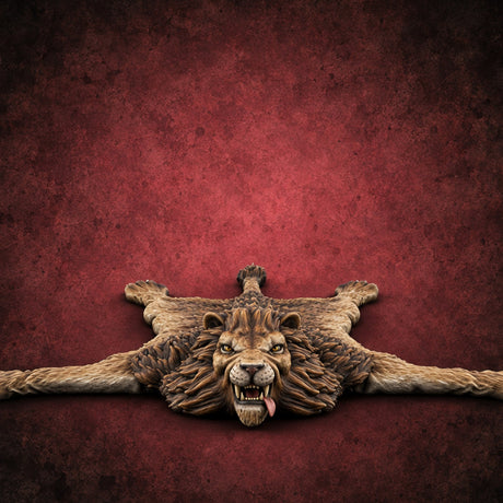 Rug Burn Risk Wooden Hunting Lodge Trophy Display C — painted concept preview (terrain supplied unpainted)