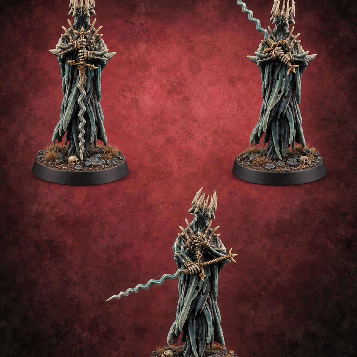 Crown Heavy, Conscience Light Wraith Sword Lords — painted concept preview (miniature supplied unpainted)