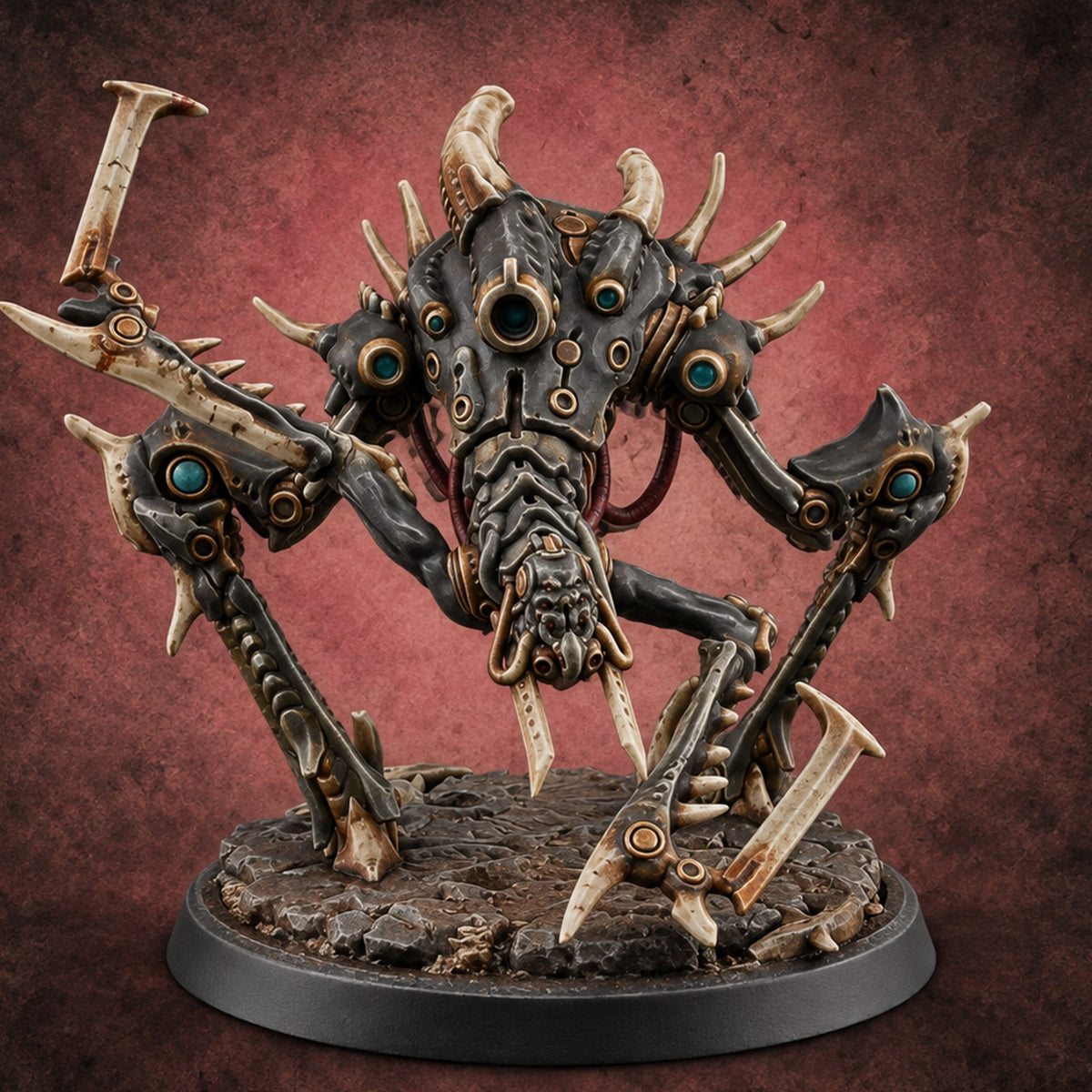 A Click Above the Silence Clockwork Horror Jumper D — painted concept preview (miniature supplied unpainted)