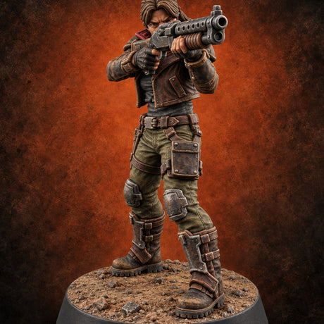 Wasteland Welcome Committee Human Raider D — painted concept preview (miniature supplied unpainted)