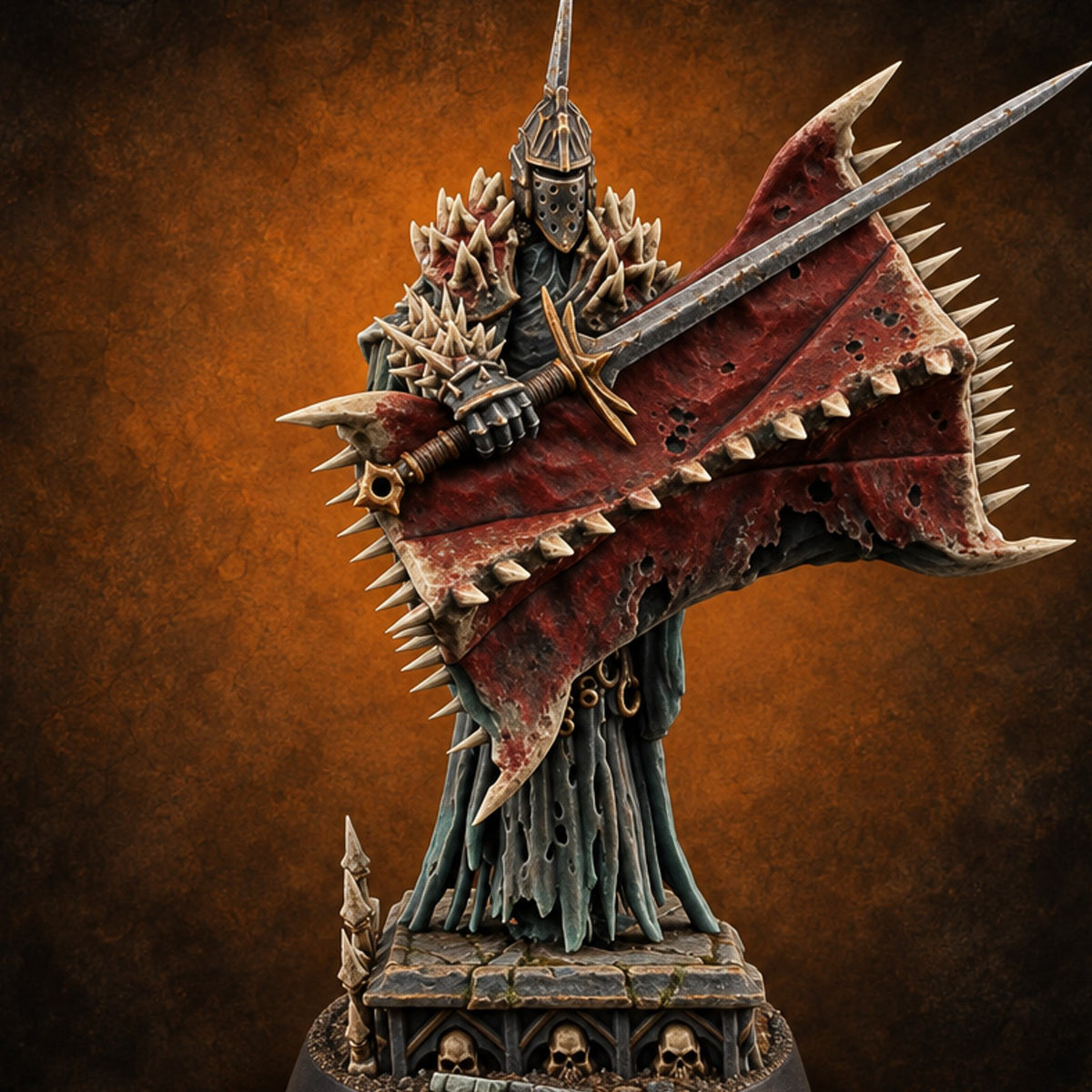 Still Righteous, Barely Alive Wraith Crusader C — painted concept preview (miniature supplied unpainted)