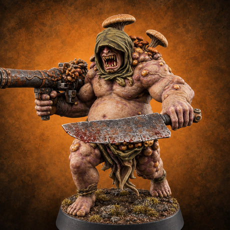 Chop Now, Boom Later Ogre Cleaver Gunner B — painted concept preview (miniature supplied unpainted)