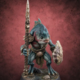 Madness Comes in Shoals Kuo-toa Tide Raider D — painted concept preview (miniature supplied unpainted)