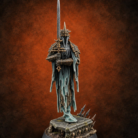 Hem Dissolving Into Smoke Wraith Sword Warrior A — painted concept preview (miniature supplied unpainted)