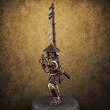 Priming the Volley Human Ashigaru Musketeer D — painted concept preview (miniature supplied unpainted)