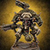 Guns on Every Shoulder Iron Golem Heavy Gun Walker — painted concept preview (miniature supplied unpainted)