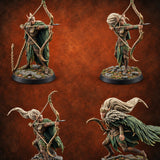 Every Stance, Same Steady Aim Elf Archers — painted concept preview (miniature supplied unpainted)