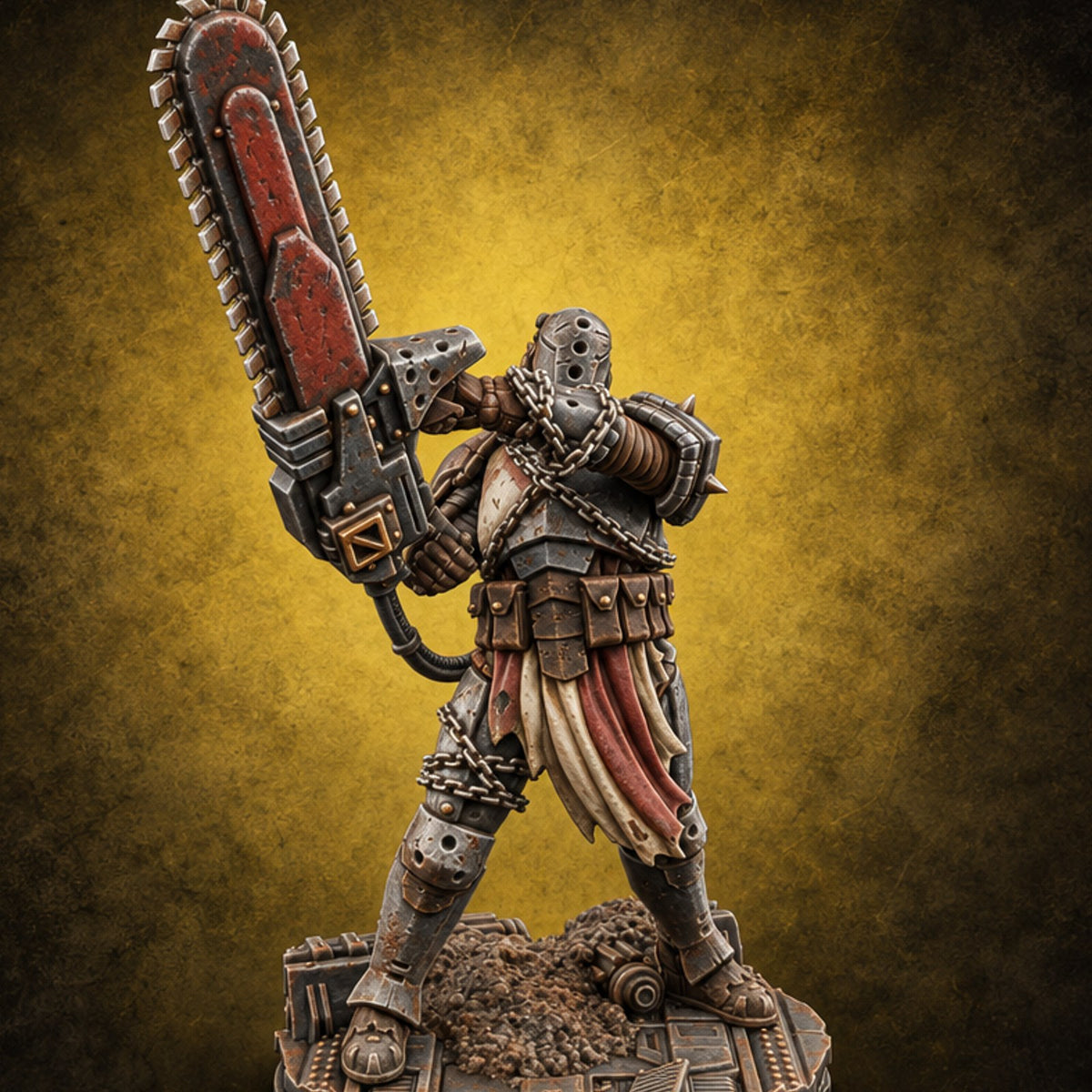 Light on Armour, Heavy on Spikes Human Light Infantry Soldier B — painted concept preview (miniature supplied unpainted)