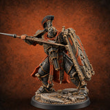 Holding the Line Myrmidon Shieldbearer C — painted concept preview (miniature supplied unpainted)