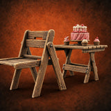 Sweet Tooth Pop-Up Wooden Candy Seller Market Piece D — painted concept preview (terrain supplied unpainted)