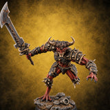 Spikes Fall In, Ranks Form Up Barbed Devil Warrior D — painted concept preview (miniature supplied unpainted)
