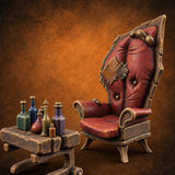 Sample Before You Sit Ornate Armchair and Bottle Table — painted concept preview (terrain supplied unpainted)