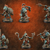 Madness Comes in Shoals Kuo-toa Tide Raiders — painted concept preview (miniature supplied unpainted)