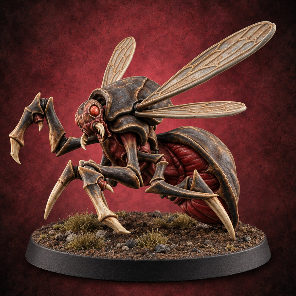 Stinger Out, Claws Up Chasme Winged Insect Demon B — painted concept preview (miniature supplied unpainted)