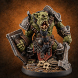 Too Mean for Distance Orc Melee Warrior B — painted concept preview (miniature supplied unpainted)