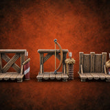 Tilt Yard Trimmings Wooden Jousting Tournament Terrain B — painted concept preview (terrain supplied unpainted)