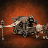 Ambulance Before Anaesthesia Horse-Drawn Medic Wagon — painted concept preview (terrain supplied unpainted)