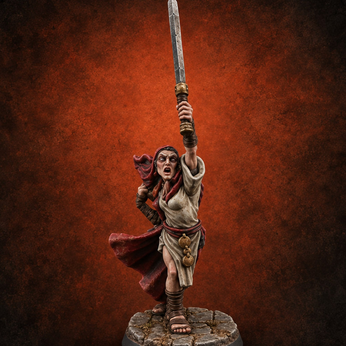 Hoods Low Human Cultist B — painted concept preview (miniature supplied unpainted)
